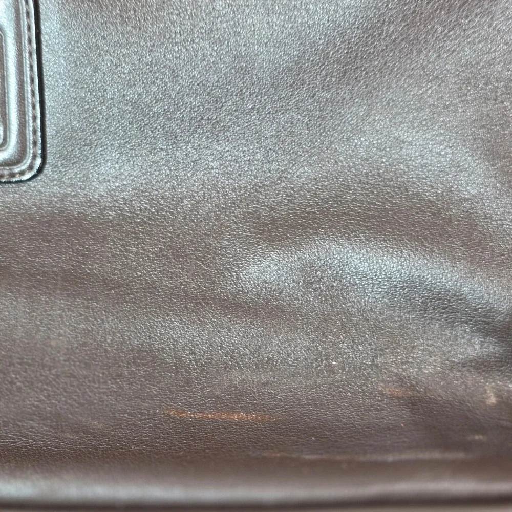 Geoffrey Beene Vintage Brown Leather Briefcase Travel Bag Handcrafted 17